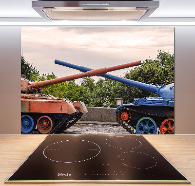 Pannello retrocucina con due serbatoi