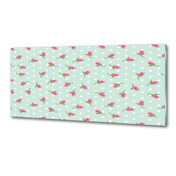 Pannello paraschizzi cucina con motivo a rose