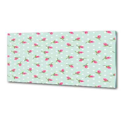 Pannello paraschizzi cucina con motivo a rose