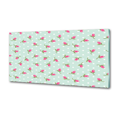 Pannello paraschizzi cucina con motivo a rose