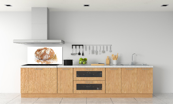 Pannello retrocucina con stampa decorativa a tema pane e grano