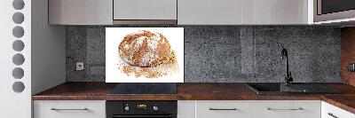Pannello retrocucina con stampa decorativa a tema pane e grano
