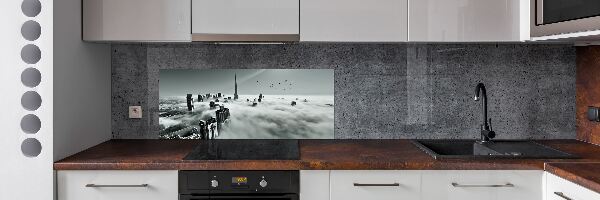 Rivestimento parete cucina con finitura Nebbia su Dubai