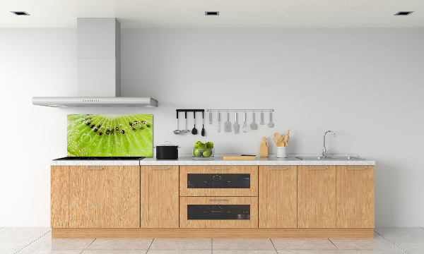 Rivestimento parete cucina con motivo a kiwi