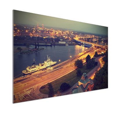 Pannello retrocucina con stampa del faro di Stettino, Polonia