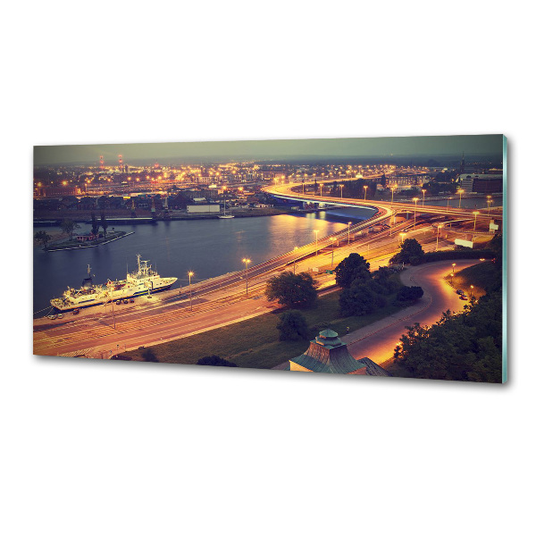 Pannello retrocucina con stampa del faro di Stettino, Polonia