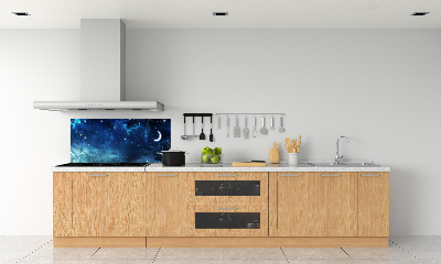 Rivestimento parete cucina con motivo cielo stellato