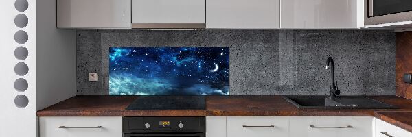 Rivestimento parete cucina con motivo cielo stellato
