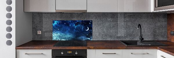 Rivestimento parete cucina con motivo cielo stellato