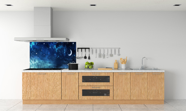 Rivestimento parete cucina con motivo cielo stellato