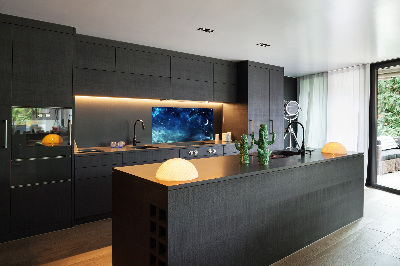 Rivestimento parete cucina con motivo cielo stellato