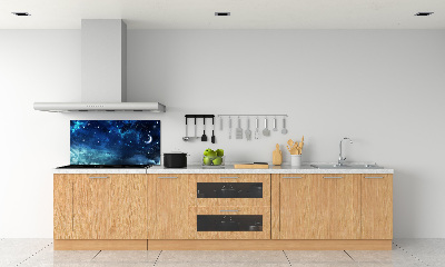 Rivestimento parete cucina con motivo cielo stellato