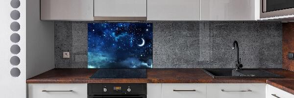 Rivestimento parete cucina con motivo cielo stellato