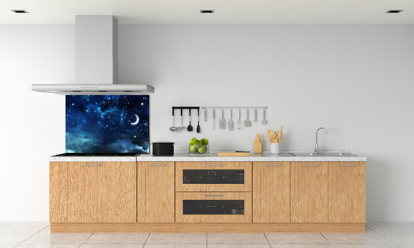 Rivestimento parete cucina con motivo cielo stellato