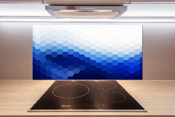 Rivestimento parete cucina con motivo a cubi