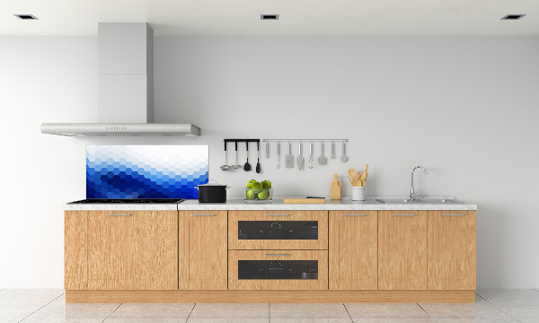 Rivestimento parete cucina con motivo a cubi