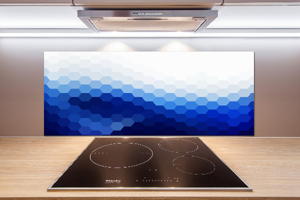 Rivestimento parete cucina con motivo a cubi