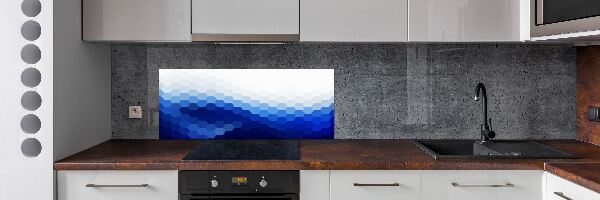 Rivestimento parete cucina con motivo a cubi