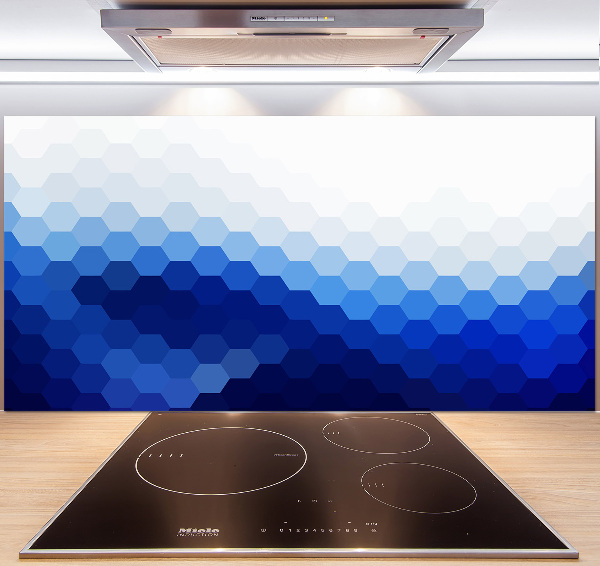 Rivestimento parete cucina con motivo a cubi