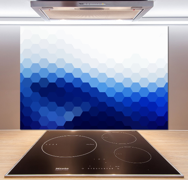 Rivestimento parete cucina con motivo a cubi