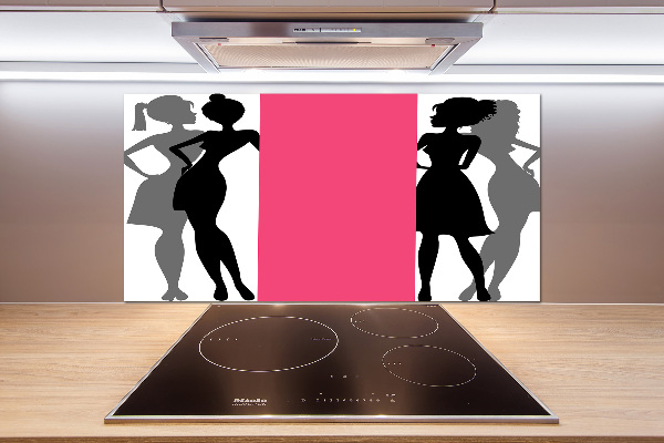Pannello retrocucina con silhouette femminili