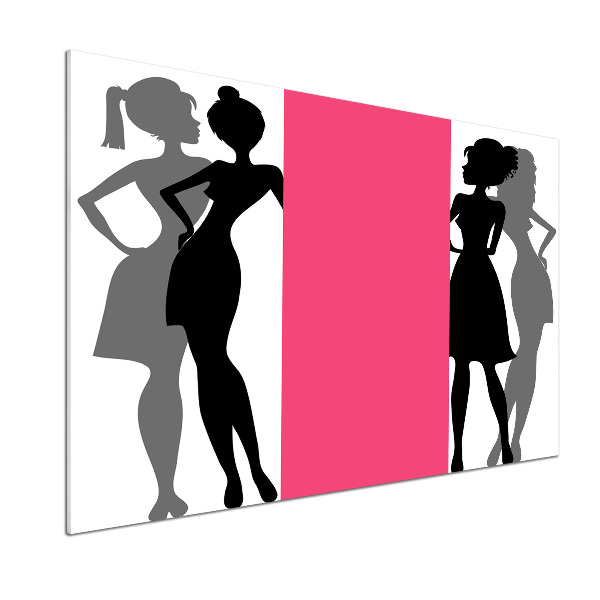 Pannello retrocucina con silhouette femminili