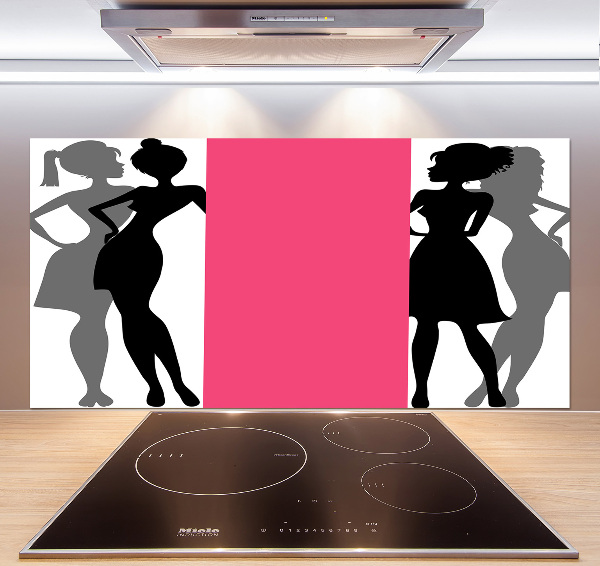 Pannello retrocucina con silhouette femminili