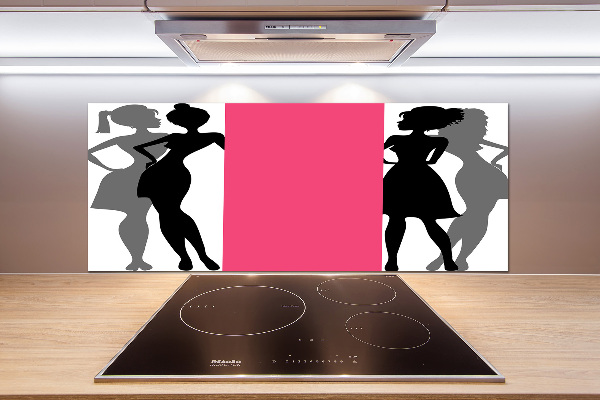 Pannello retrocucina con silhouette femminili