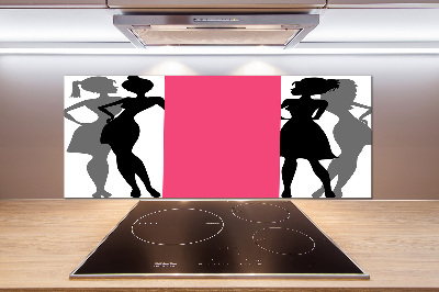 Pannello retrocucina con silhouette femminili