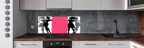 Pannello retrocucina con silhouette femminili