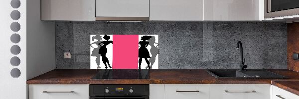 Pannello retrocucina con silhouette femminili