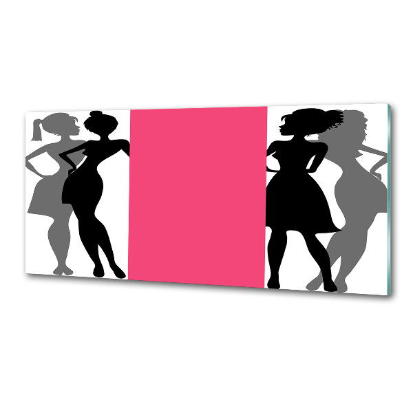 Pannello retrocucina con silhouette femminili