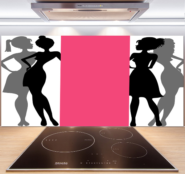 Pannello retrocucina con silhouette femminili