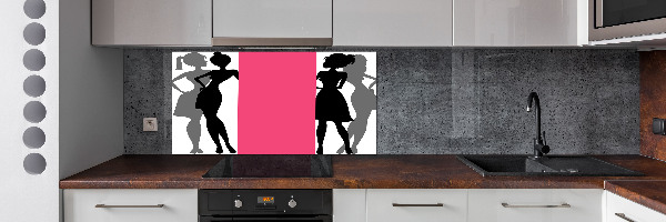 Pannello retrocucina con silhouette femminili