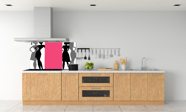 Pannello retrocucina con silhouette femminili
