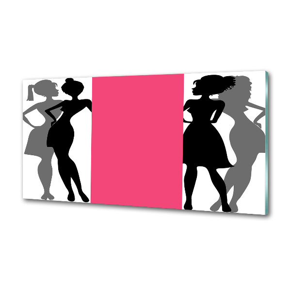 Pannello retrocucina con silhouette femminili
