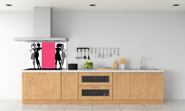 Pannello retrocucina con silhouette femminili