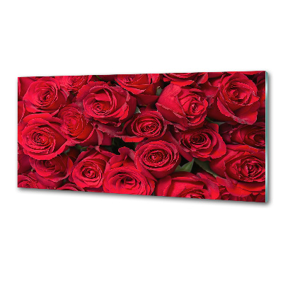 Pannello retrocucina con motivo di rose rosse