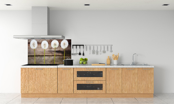 Pannello paraschizzi cucina con motivo a denti di leone