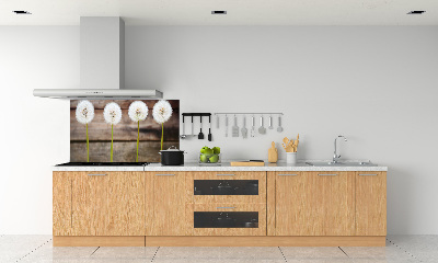 Pannello paraschizzi cucina con motivo a denti di leone