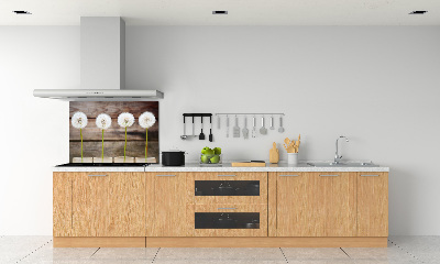 Pannello paraschizzi cucina con motivo a denti di leone