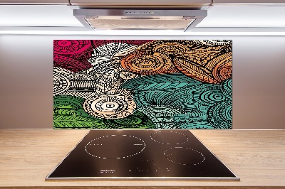 Pannello paraschizzi cucina con motivo a piume astratte