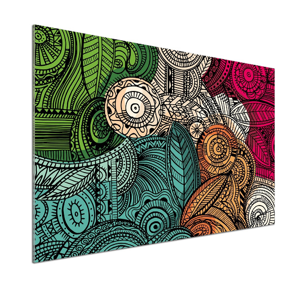 Pannello paraschizzi cucina con motivo a piume astratte