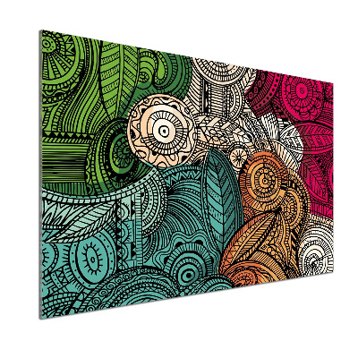 Pannello paraschizzi cucina con motivo a piume astratte