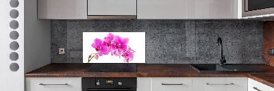 Rivestimento parete cucina con motivo orchidea rosa