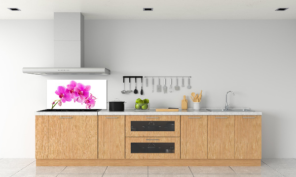 Rivestimento parete cucina con motivo orchidea rosa