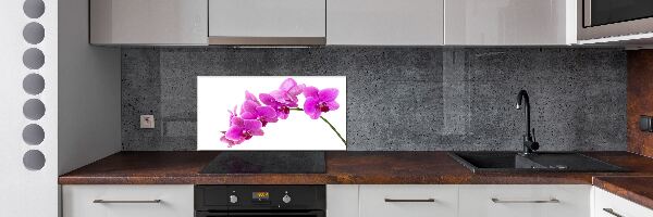 Pannello paraschizzi cucina con motivo orchidea rosa
