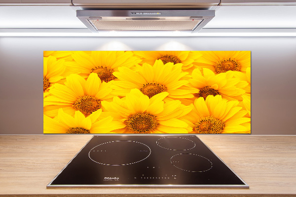 Pannello retrocucina con motivo di girasoli