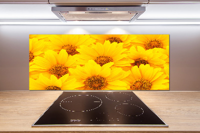 Pannello retrocucina con motivo di girasoli
