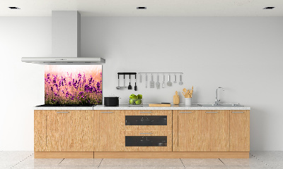 Pannello paraschizzi cucina con decorazione lavanda